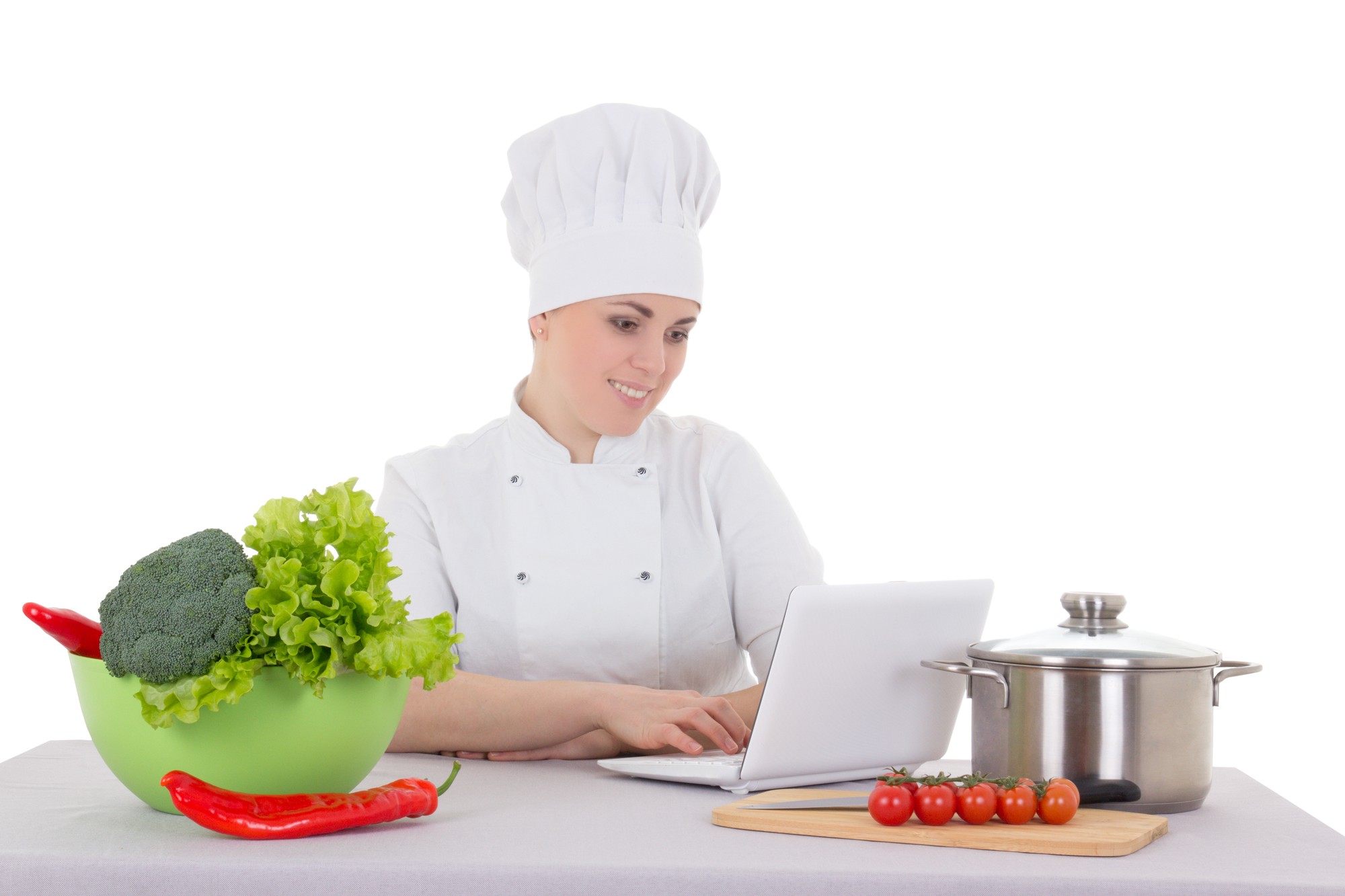 Small studio kitchen, local chef preparing ingredients
